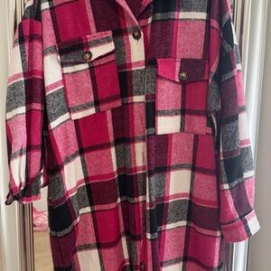 Plaid Button-Up Shirt